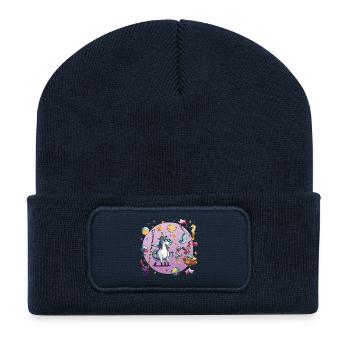 Galactic Unicorn Spell - Recycled Patch Beanie - french navy - Front