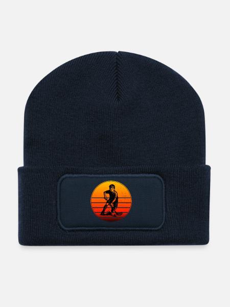 Inspiration cool pour le floorball - Beanie recyclé à patch - bleu marine