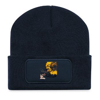 Socrate Bohème Âme - Beanie recyclé à patch - bleu marine - Devant