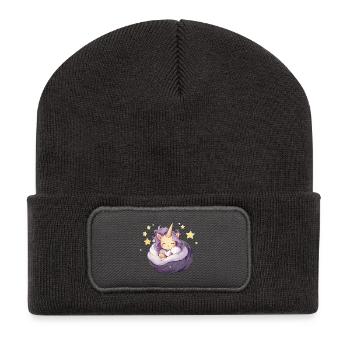 Unicorn Dream Friend in the Star Swirl - Recycled Patch Beanie - dark grey - Front