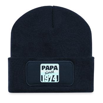 Papa 1974 - Recycled Patch Beanie - french navy - Front