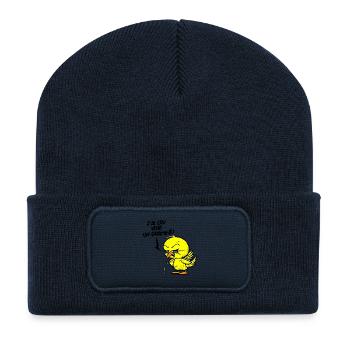 ICH DACHTE, ICH HÄTTE EIN GRAS GESEHEN! - Recycelte Patch Beanie - French Navy - Vorne