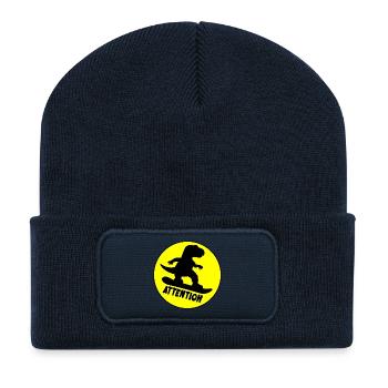 Attention Snowboarding Dinosaur - Recycled Patch Beanie - french navy - Front