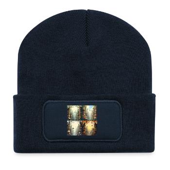 Les Quatre Saisons dans la Cité des Livres - Beanie recyclé à patch - bleu marine - Devant
