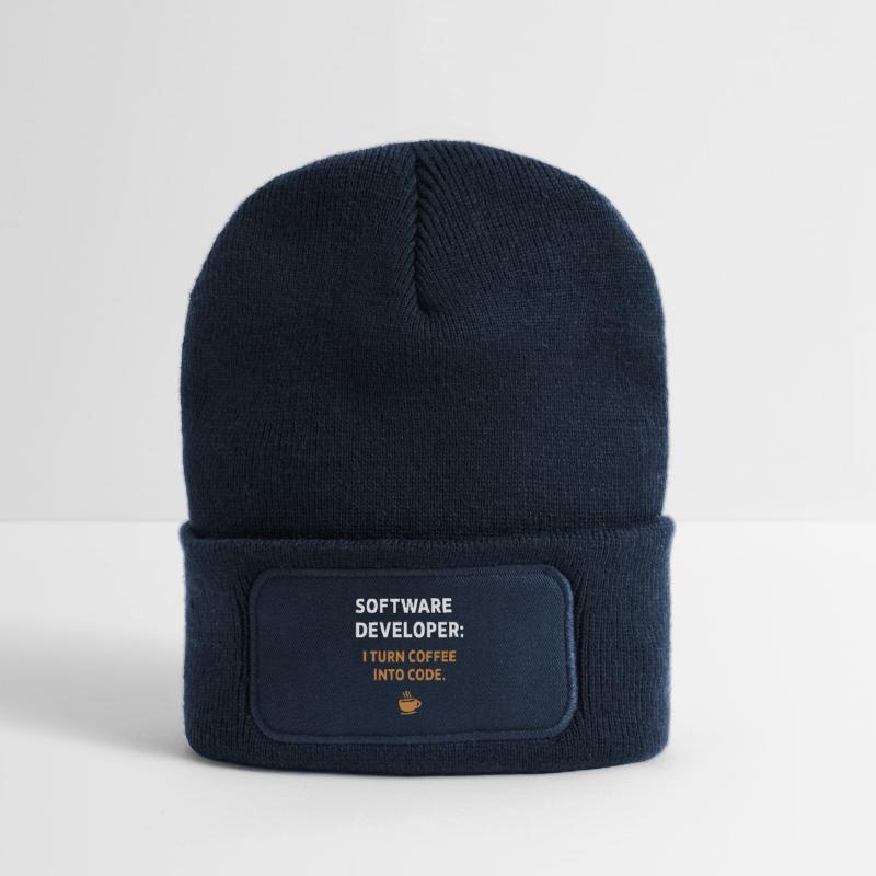 Software Developer - Coffee Edition Recycelte Patch Beanie