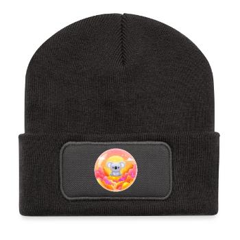 Koala dans le pays des merveilles au néon - Beanie recyclé à patch - charbon - Devant