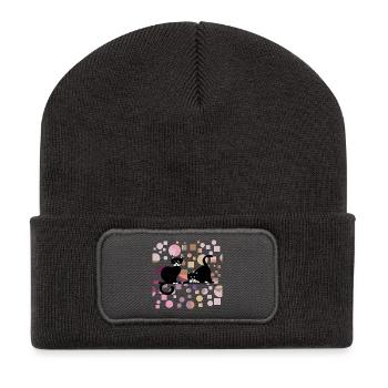 Cats - Recycled Patch Beanie - dark grey - Front