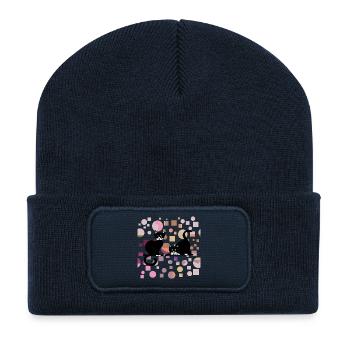 Katzen - Recycelte Patch Beanie - French Navy - Vorne
