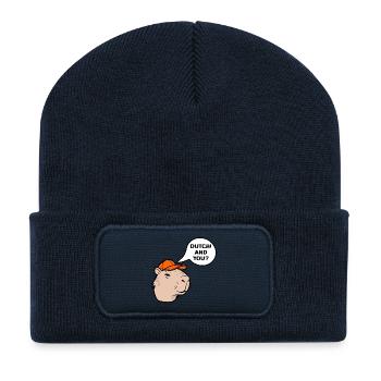 Dutch Capybara - Recycled Patch Beanie - french navy - Front