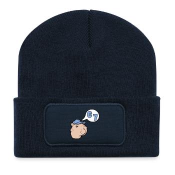 Capybara Six Seven - Answer 67 - Recycled Patch Beanie - french navy - Front