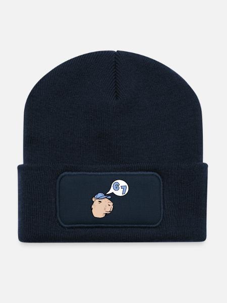 Capybara Six Seven – Antwort 67 - Recycelte Patch Beanie - French Navy
