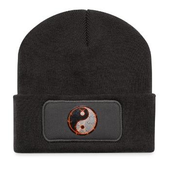 Ying_Yang_Full_Energy - Beanie recyclé à patch - charbon - Devant