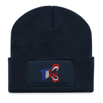 Typographie rétro de Trance Scream - Beanie recyclé à patch - bleu marine - Devant