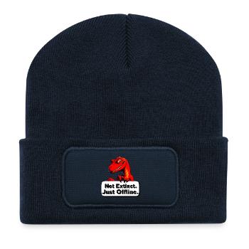 Not Extinct Just Offline Dino - Recycled Patch Beanie - french navy - Front