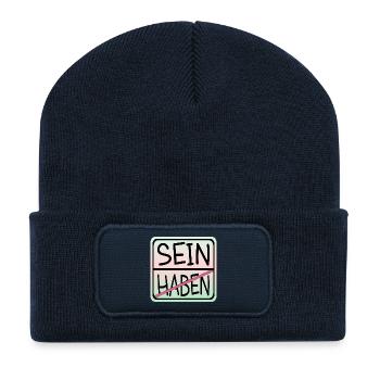 MINDFULNESS BE - Recycled Patch Beanie - french navy - Front