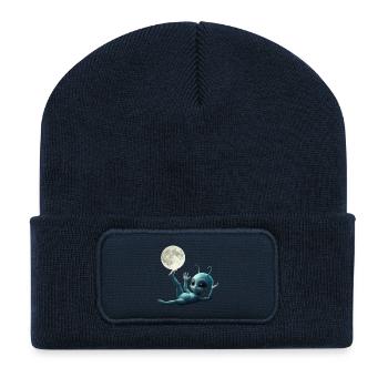 Moonbound Alien Baby - Recycled Patch Beanie - french navy - Front