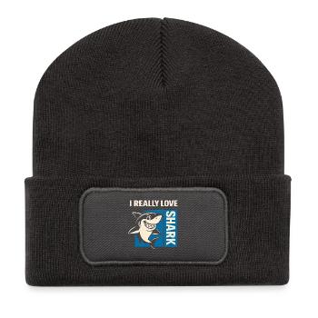 J’adore vraiment Shark - Beanie recyclé à patch - charbon - Devant