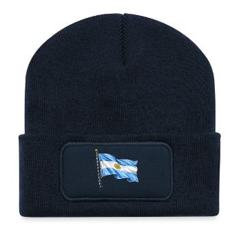 Drapeau de l’Argentine - Beanie recyclé à patch - bleu marine - Devant