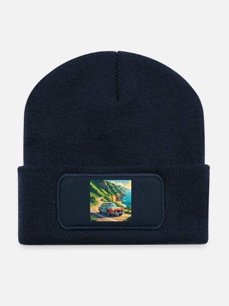 Vintage-Küstenreisen - Recycelte Patch Beanie - French Navy