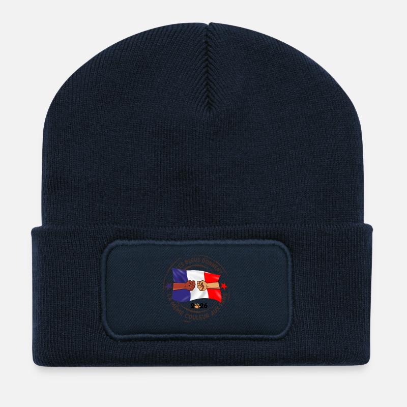 Les_bleus_donnent_la_meme_couleur_aux_fans - Recycled Patch Beanie - french navy