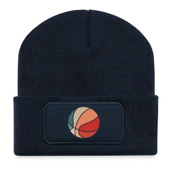 Abstrait de sphère color-block - Beanie recyclé à patch - bleu marine - Devant