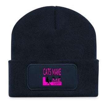 feline - Recycled Patch Beanie - french navy - Front