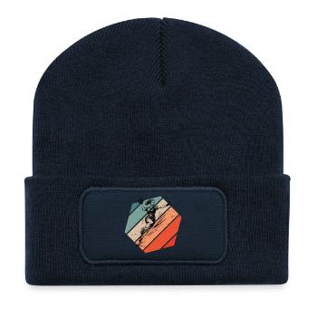 Ich liebe Handball cooles Motiv für Handball fuer - Recycelte Patch Beanie - French Navy - Vorne