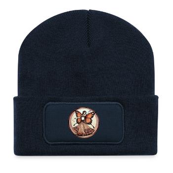 Butterfly Fairy in Circular Gala - Recycled Patch Beanie - french navy - Front