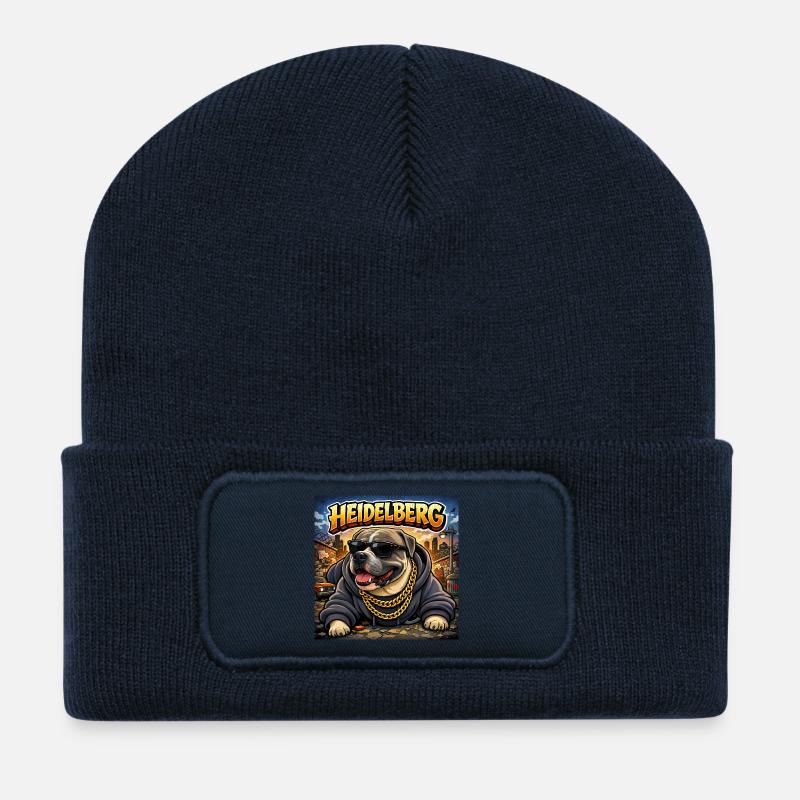 Heidelberg Bulldog Streetstyle - Recycelte Patch Beanie - French Navy