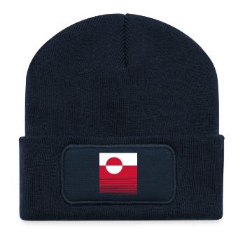 Greenland territory of the Kingdom of Denmark - Recycled Patch Beanie - french navy - Front