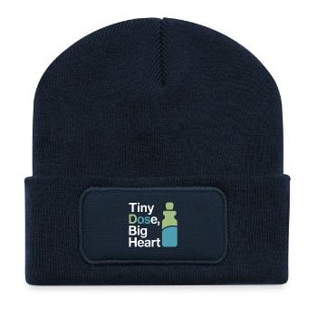 Praticien Micro-Dose Clinique Certifié Vêtements - Beanie recyclé à patch - bleu marine - Devant