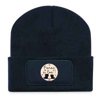 Chats Merci à toi - Recycled Patch Beanie - french navy - Front
