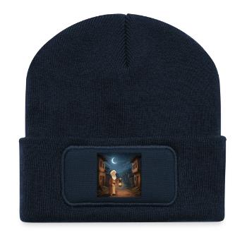 Nasreddin Hodja & The Bird of Wisdom - Recycled Patch Beanie - french navy - Front