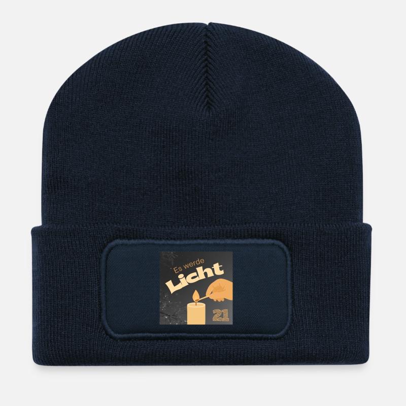 Es werde Licht Kerzenzauber 21 - Recycelte Patch Beanie - French Navy