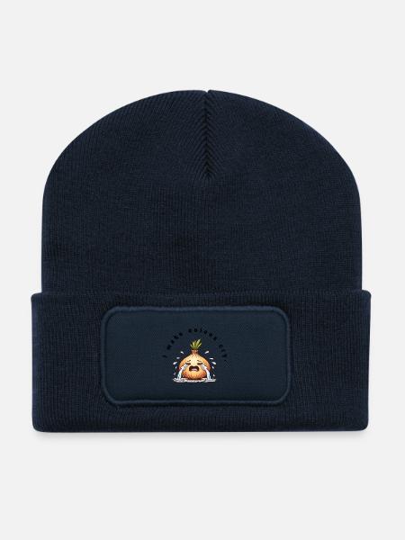 I make onions cry – Lustiger Küchen Spruch - Recycelte Patch Beanie - French Navy