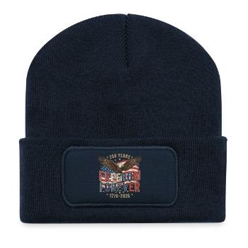 250 Jahre Amerika-Jubiläum Freiheit für immer - Recycelte Patch Beanie - French Navy - Vorne