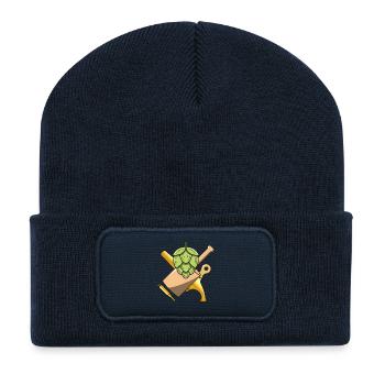 Hops - Beer Love - Recycled Patch Beanie - french navy - Front
