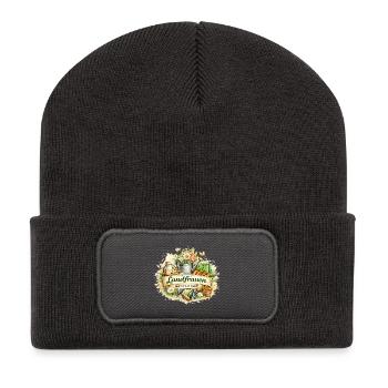 Landfrauen Gemeinschaftslogo Aquarell  - Recycelte Patch Beanie - Dunkelgrau - Vorne