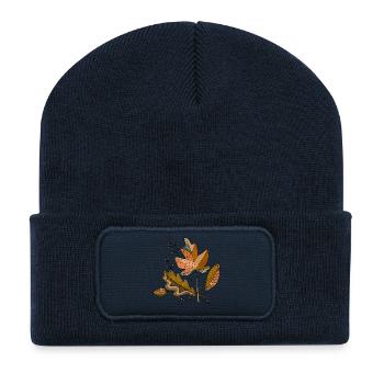 leaves - Recycled Patch Beanie - french navy - Front