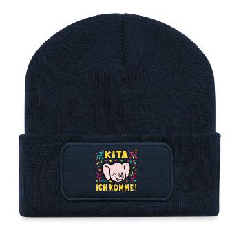 DAYCARE CENTER Kita Elefanten - Recycled Patch Beanie - french navy - Front
