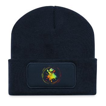 Design for painters who love colors and brushes - Recycled Patch Beanie - french navy - Front