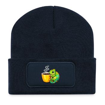 Coffee Dragon Cuddle - Recycled Patch Beanie - french navy - Front
