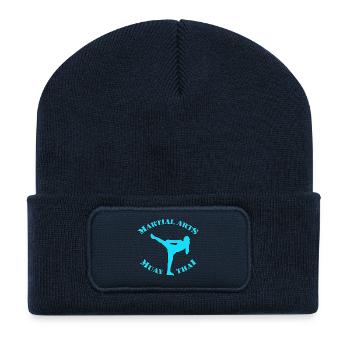 Muay thai - Recycled Patch Beanie - french navy - Front