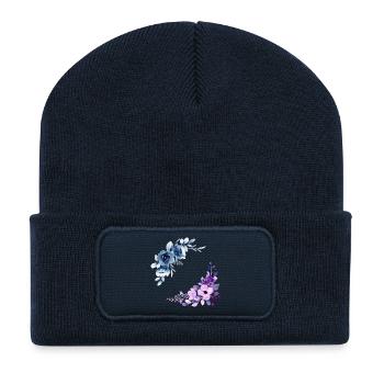 2 floral bouquets - Recycled Patch Beanie - french navy - Front
