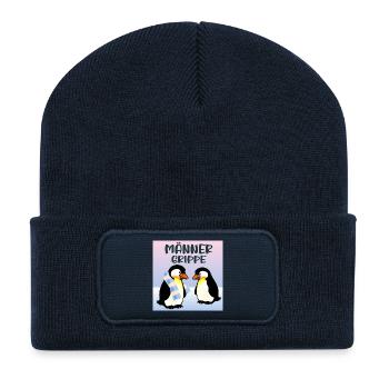 Manchots mâles rhumés - Beanie recyclé à patch - bleu marine - Devant