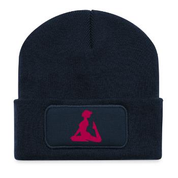 Yoga Silhouetten Yoga Formen - Recycelte Patch Beanie - French Navy - Vorne