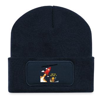 Lebenshaltungskosten_Rakete - Recycled Patch Beanie - french navy - Front