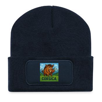 Cignale Corsu - Recycled Patch Beanie - french navy - Front