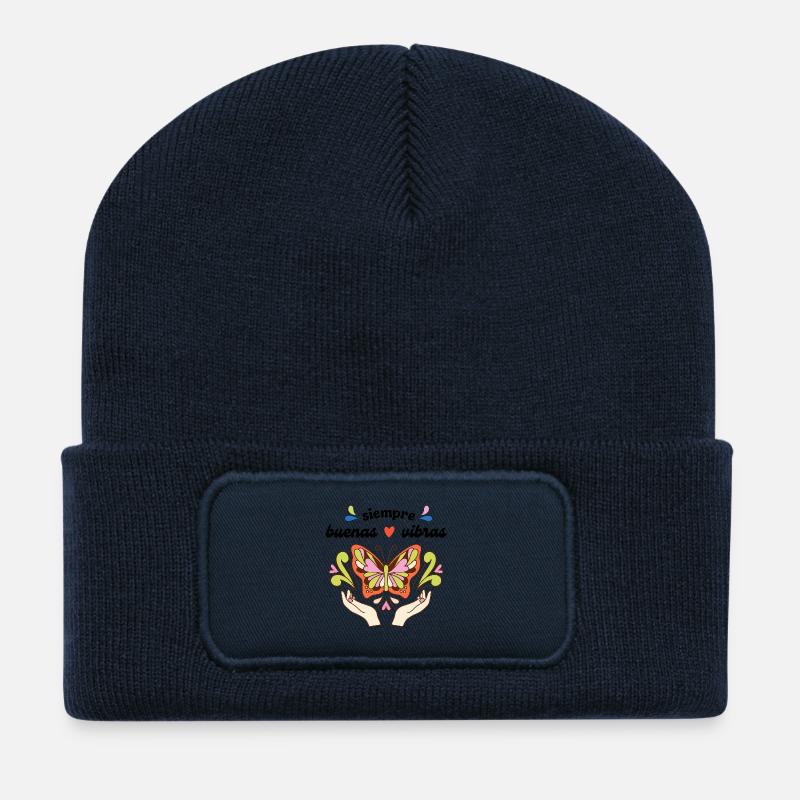 Always - good - vibes - Recycled Patch Beanie - french navy