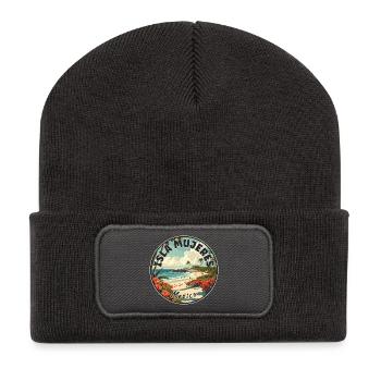 Découvrez le Paradis Tropical Isla Mujeres Mexico - Beanie recyclé à patch - charbon - Devant